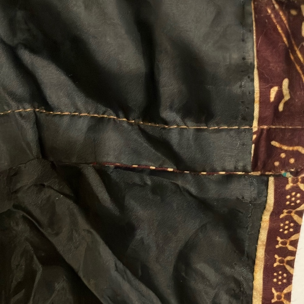 Batik handmade skirt with Mandela vintage fabric size Large hippy boho original - Picture 8 of 12